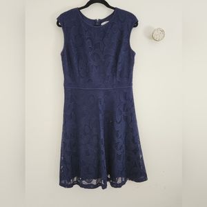 Navy blue lace Wisp Midi Dress